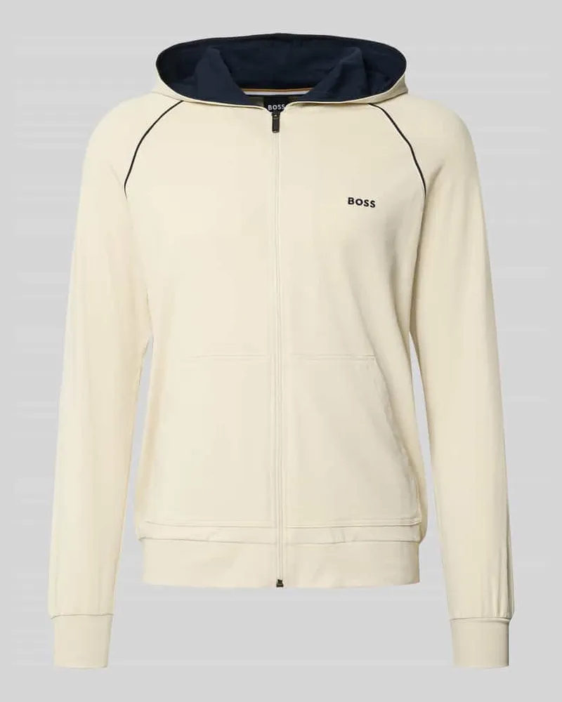 HUGO BOSS Regular Fit Sweatshirt aus Baumwoll-Mix Offwhite