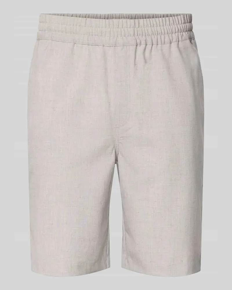 Casual Friday Shorts mit elastischem Bund Modell 'Samos Taupe