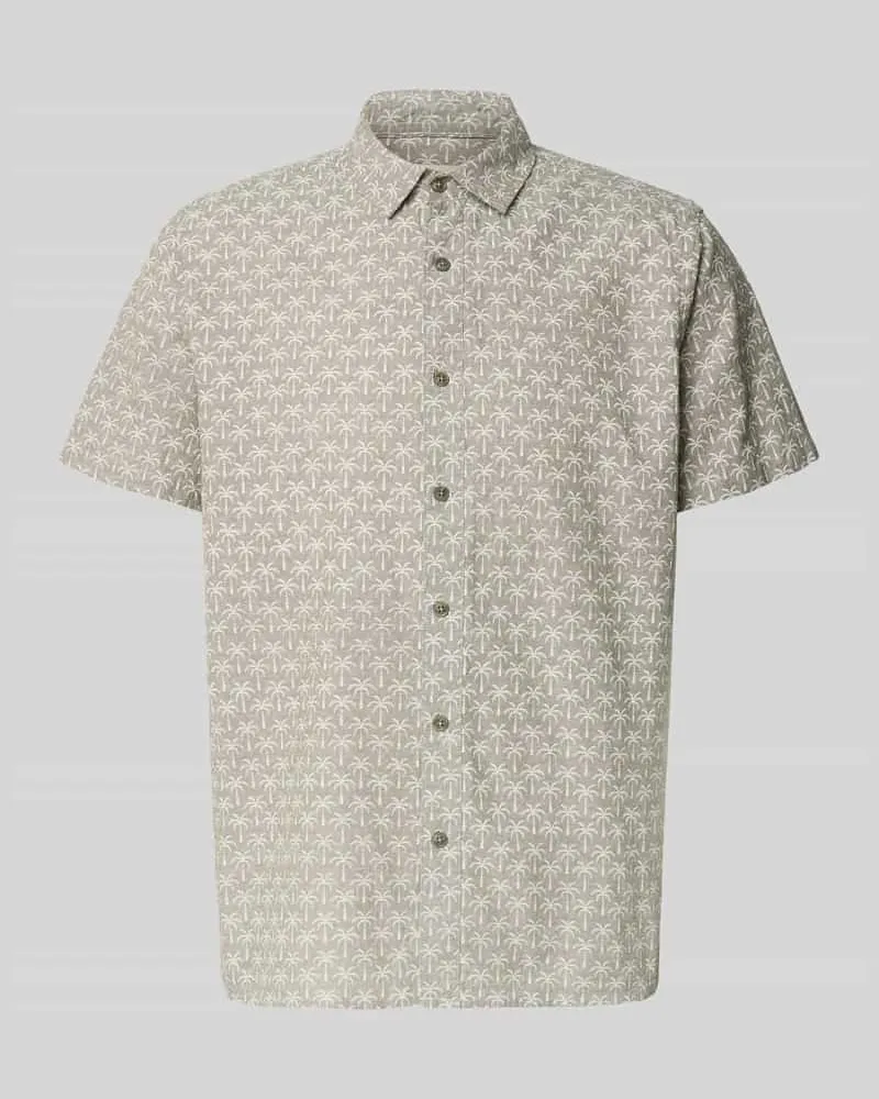 Blend Regular Fit Freizeithemd mit Kentkragen Modell 'ABAN Oliv