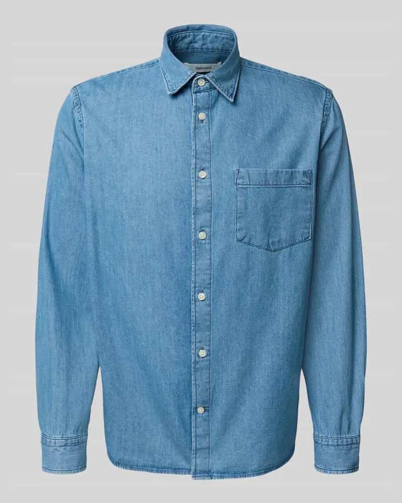 Selected Homme Regular Fit Jeanshemd aus reiner Baumwolle Modell 'REGCARLO 