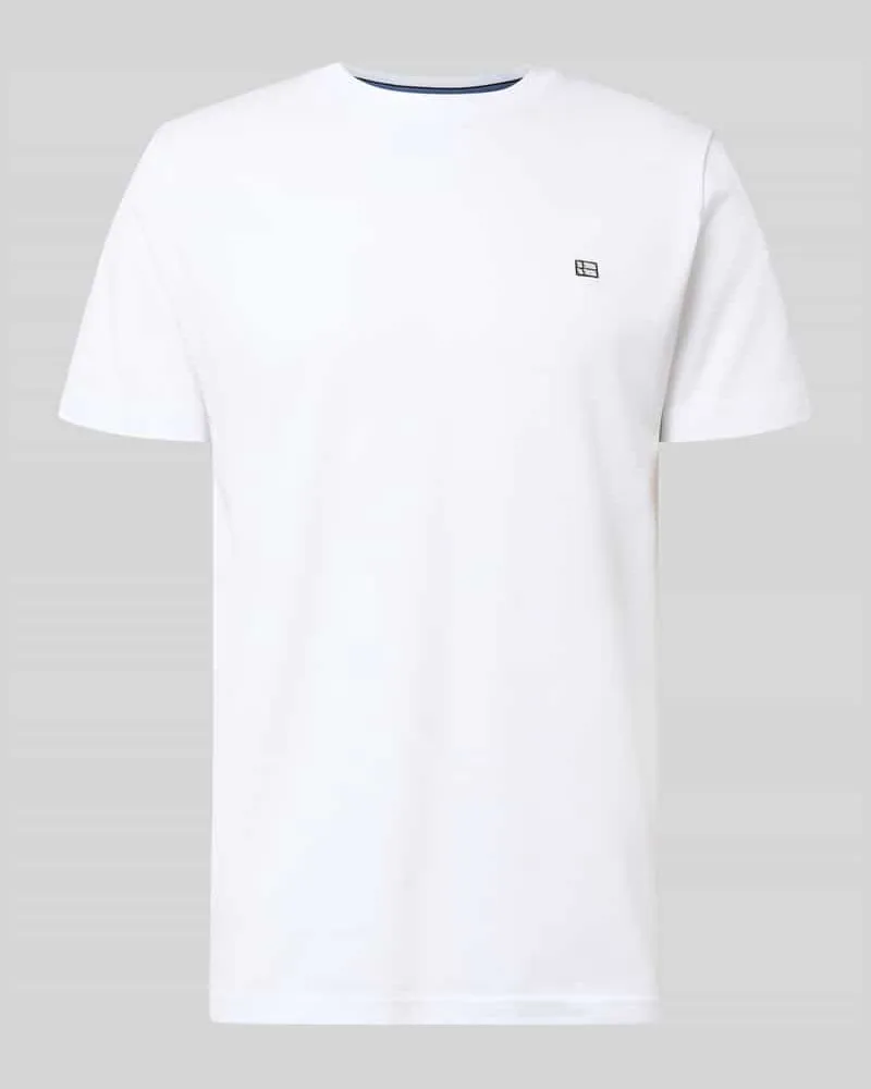 Christian Berg T-Shirt aus Baumwolle mit Rundhalsausschnitt Weiss