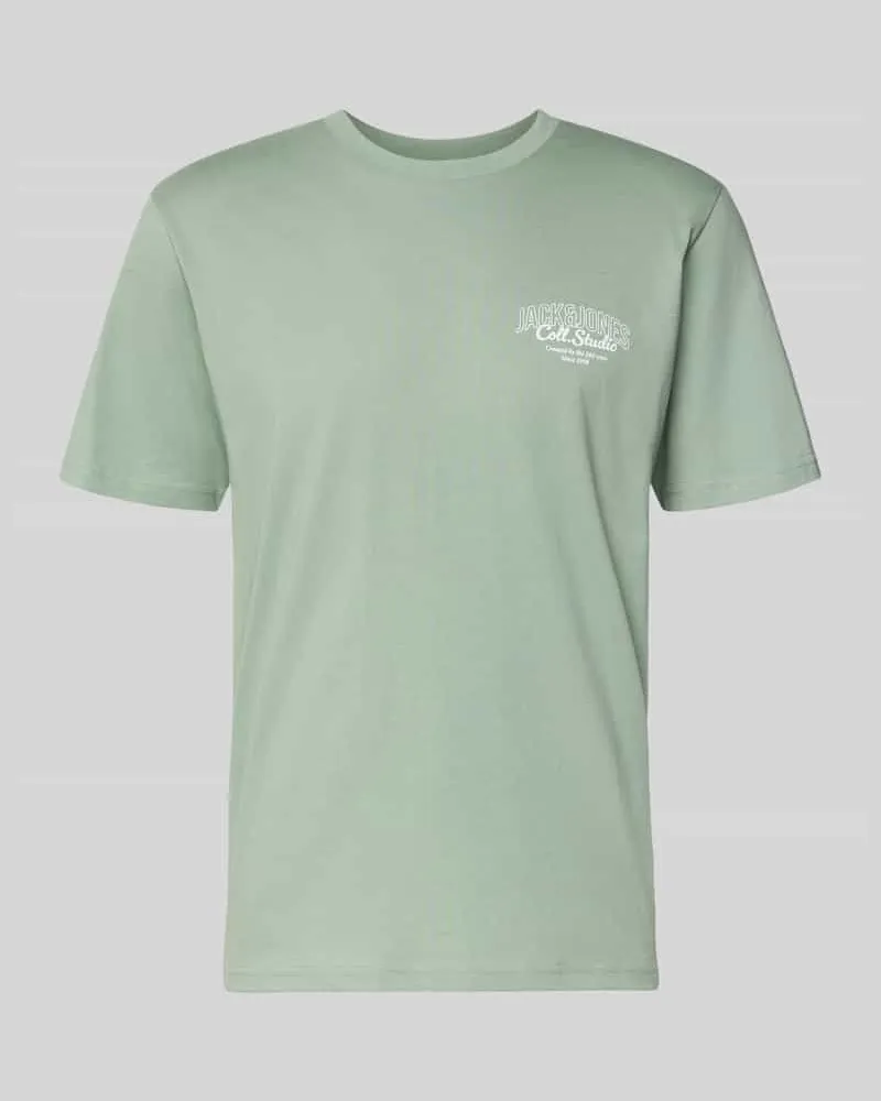 Jack & Jones T-Shirt mit Label-Print Modell 'MAKOTO Gruen