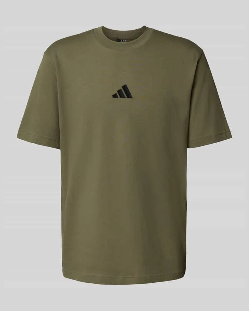 adidas T-Shirt mit Label-Stitching und Rundhalsausschnitt 