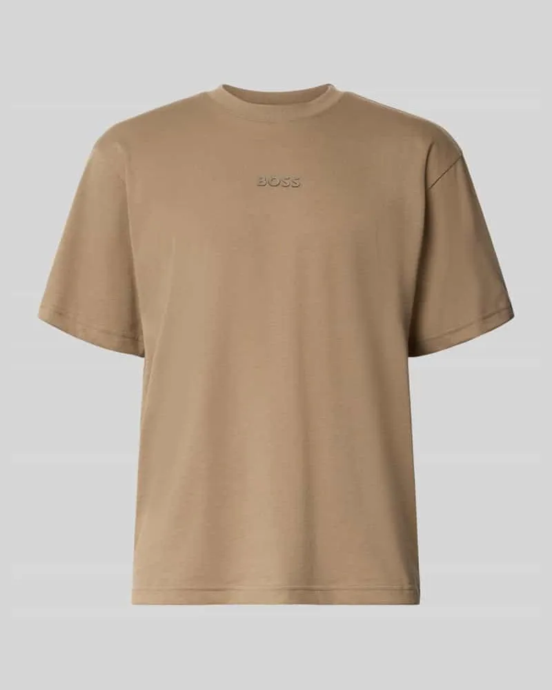 HUGO BOSS Relaxed Fit T-Shirt aus reiner Baumwolle Modell 'TEE 10 Beige