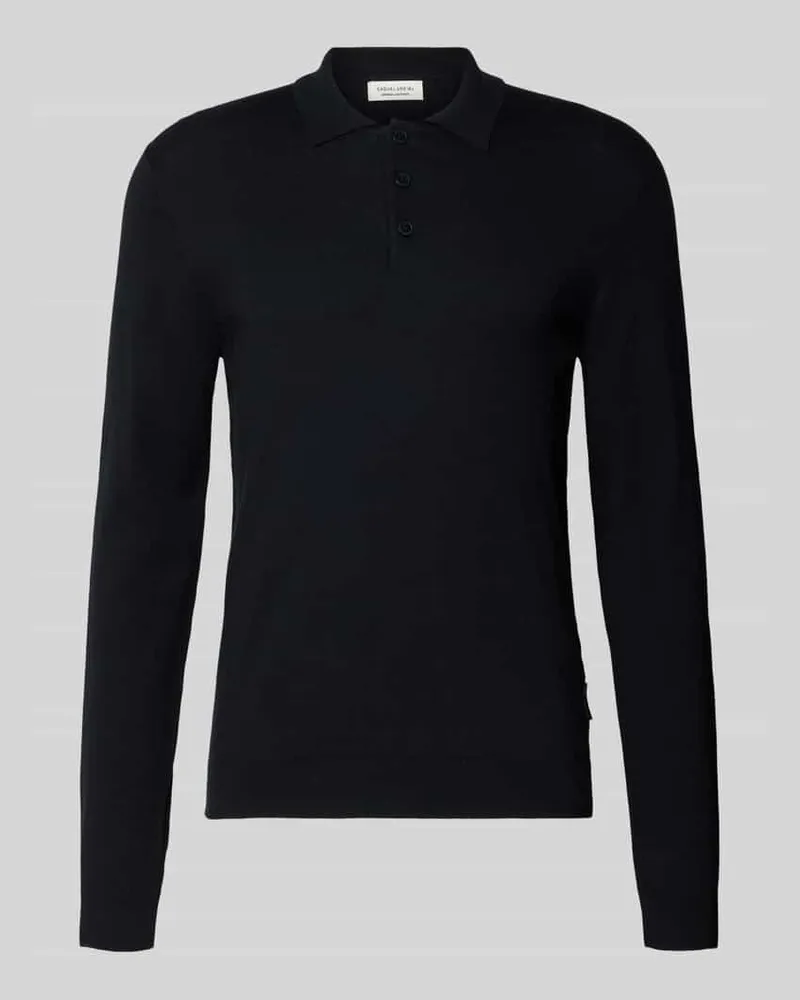 Casual Friday Strickpullover mit Polokragen Modell 'FRODE Black
