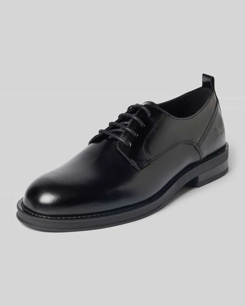 Copenhagen Schnürschuh aus Rindsnappa mit Gummisohle Black