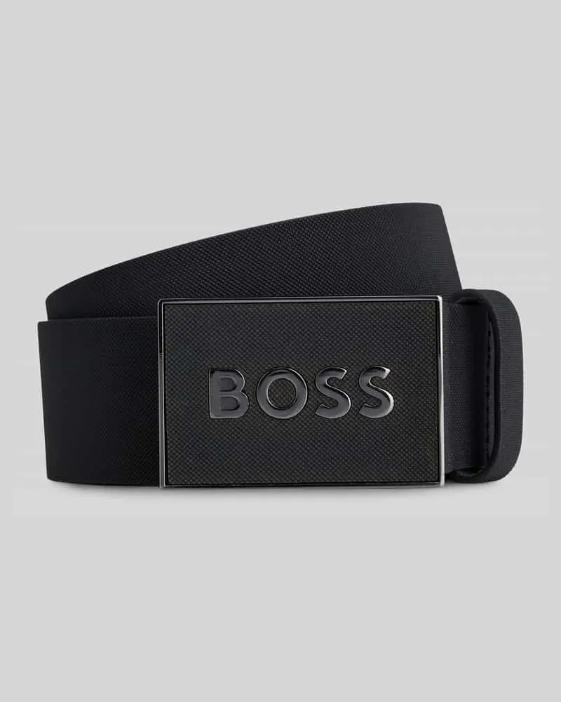 HUGO BOSS Gürtel aus echtem Leder Modell '_ICON Black