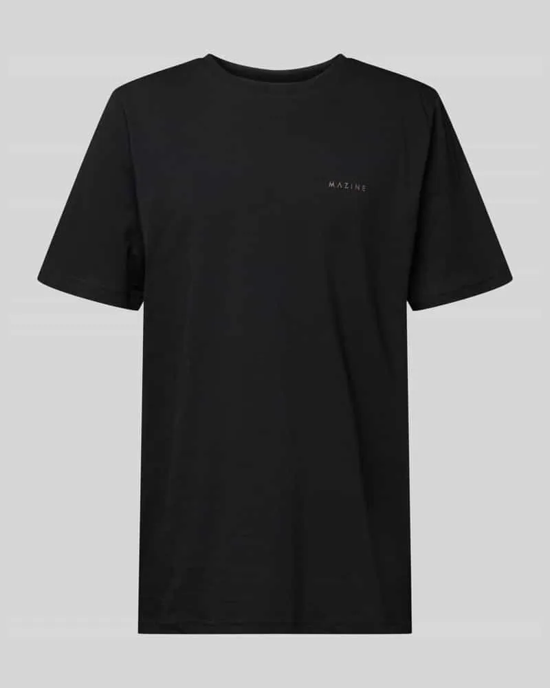 Mazine T-Shirt mit Label-Print Modell 'Stundon Black