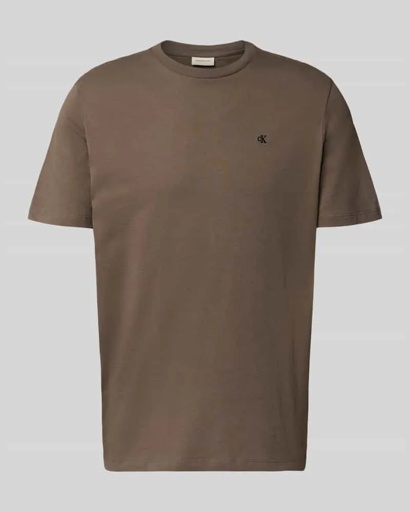 Calvin Klein T-Shirt mit geripptem Rundhalsausschnitt 