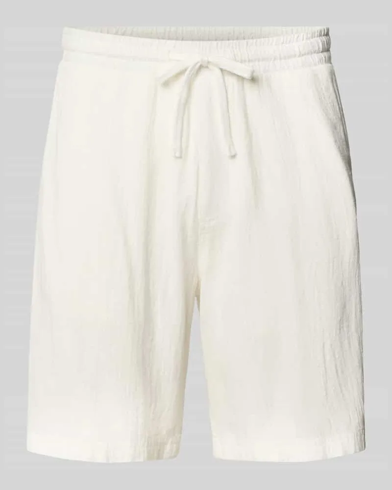 S.Oliver Relaxed Fit Stoffshorts aus einer Baumwolle Weiss