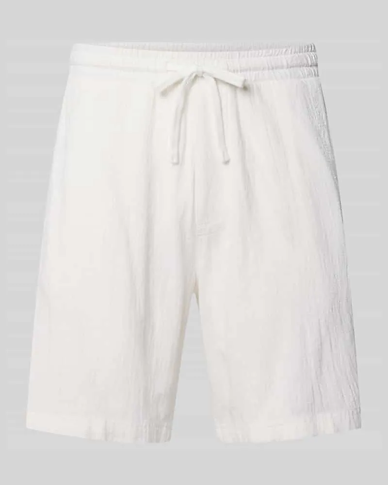 S.Oliver Relaxed Fit Stoffshorts aus einer Baumwolle Weiss