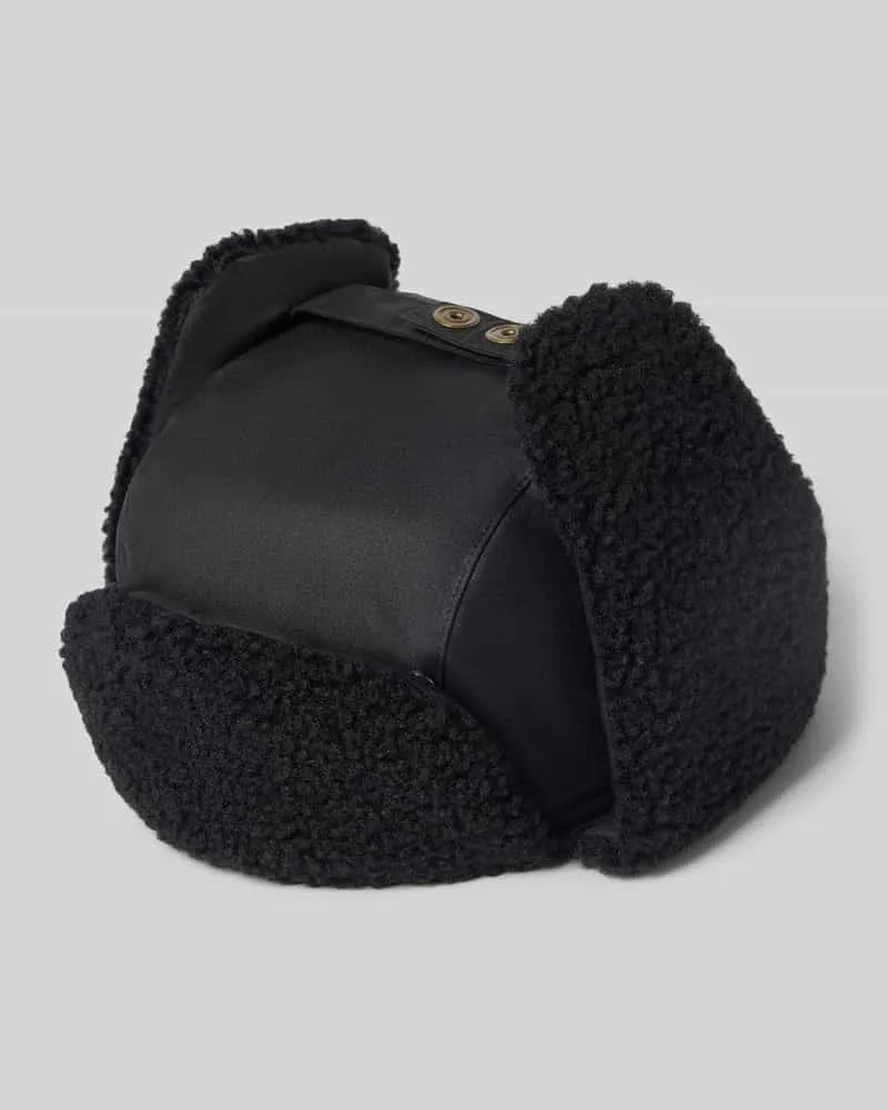 Barbour Mütze mit Ohrenklappen Modell 'MORAR WAX TRAPPER Black