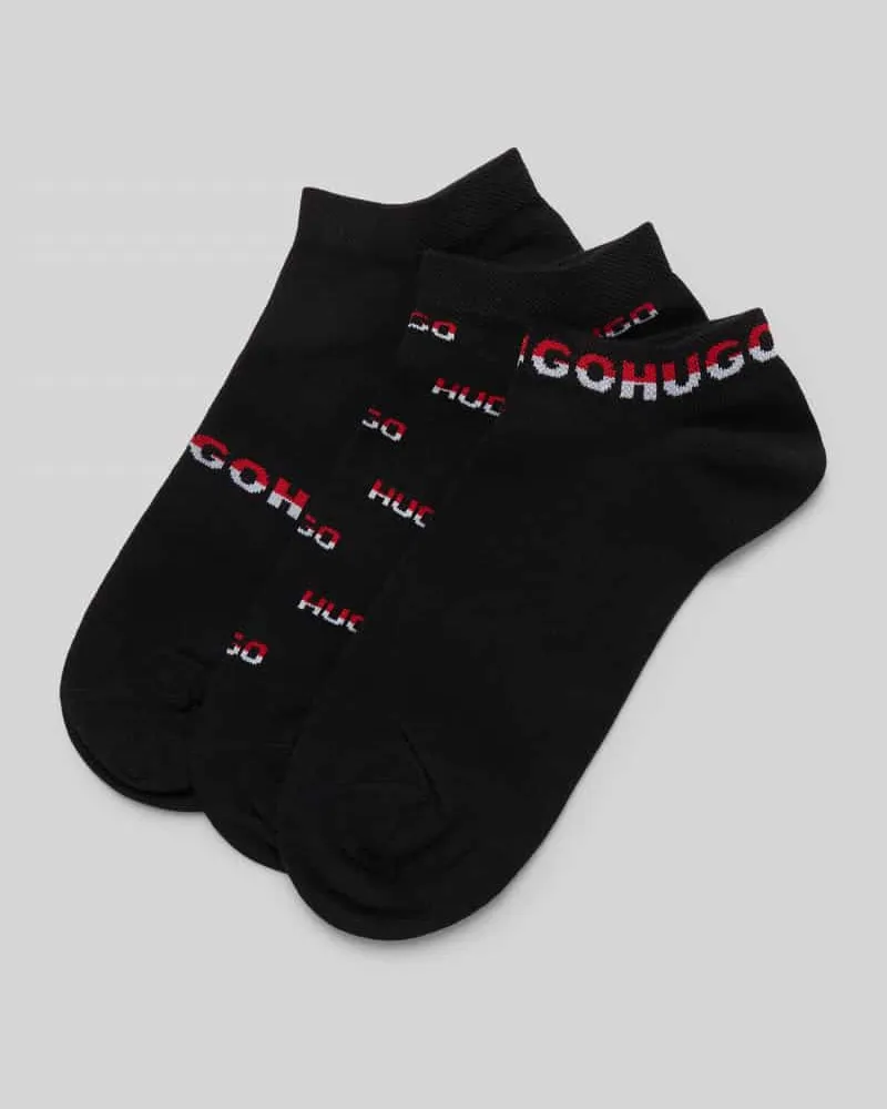 HUGO BOSS Sneakersocken mit Label-Detail im 3er-Pack 