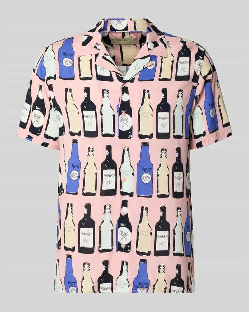 Blend Regular Fit Freizeithemd aus Viskose Modell 'ANVAR Blau