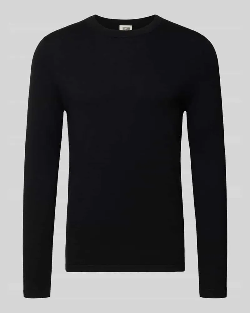 Drykorn Strickpullover mit gerippten Abschlüssen Modell 'Irmino Black
