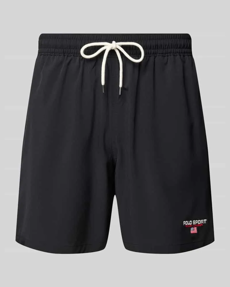 Ralph Lauren Relaxed Fit Badeshorts mit Label-Stitching Modell 'TRAVLER 