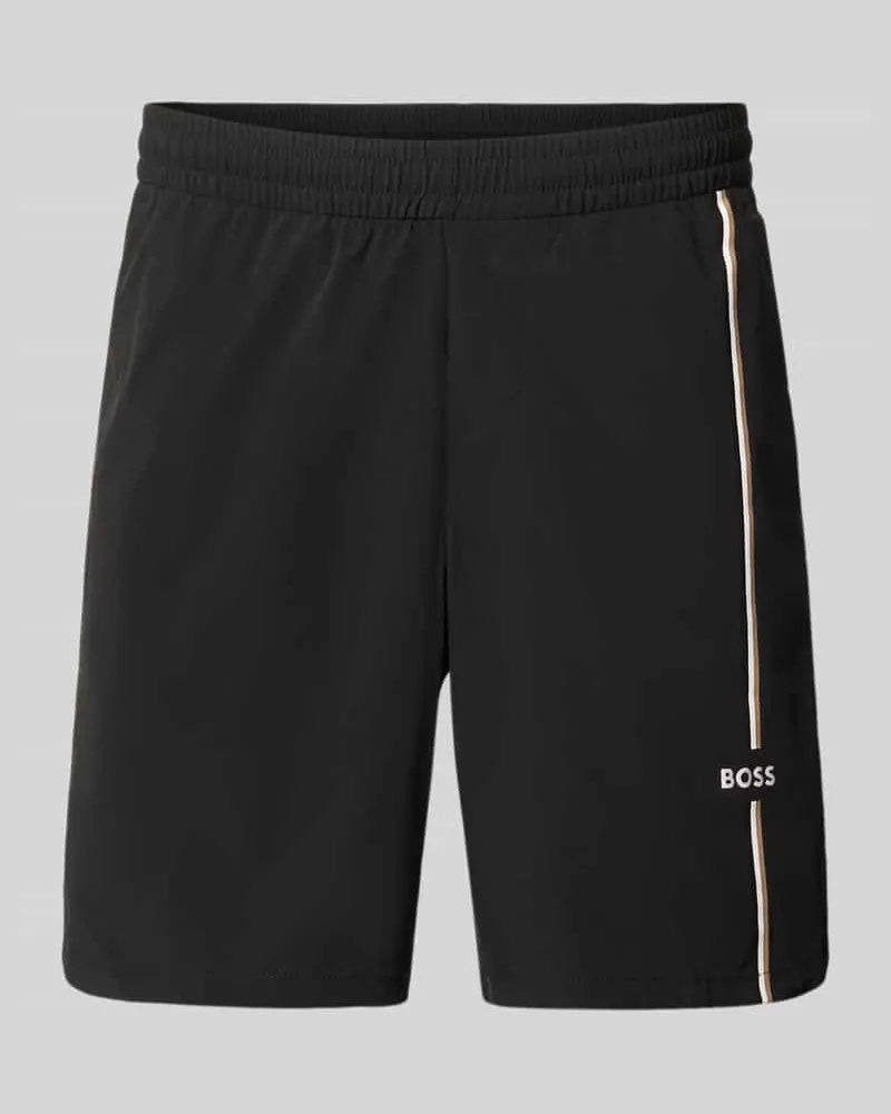 HUGO BOSS Regular Fit Sportshorts mit Logo-Details Modell 'SH_TOC GAME 8 INCH Black