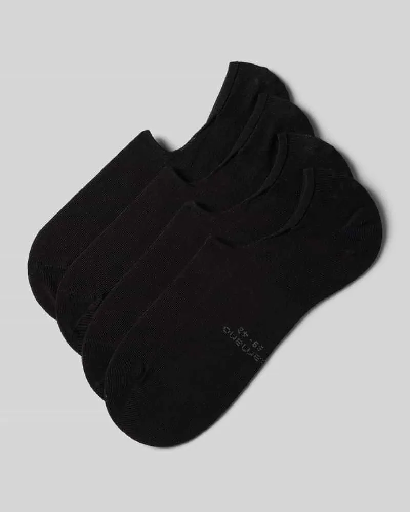 Camano Füßlinge im unifarbenen Design im 2er-Pack 