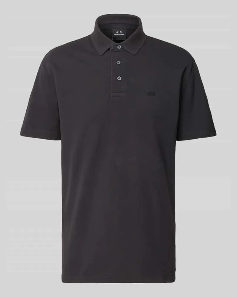 Armani Exchange Poloshirt mit kurzer Knopfleiste Marine
