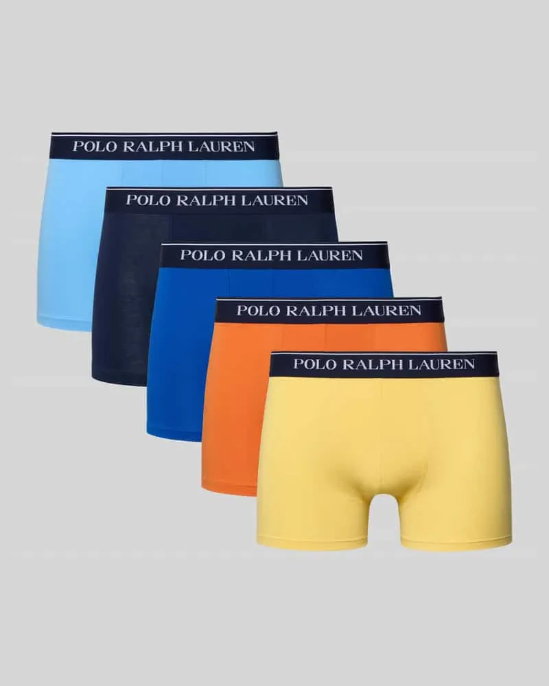 Ralph Lauren Skinny Fit Trunks aus Baumwoll-Mix im 5er Pack Gelb