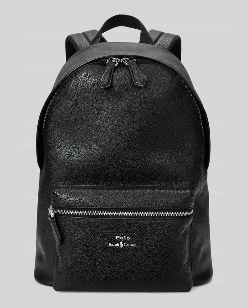Ralph Lauren Rucksack aus echtem Rindsleder Black