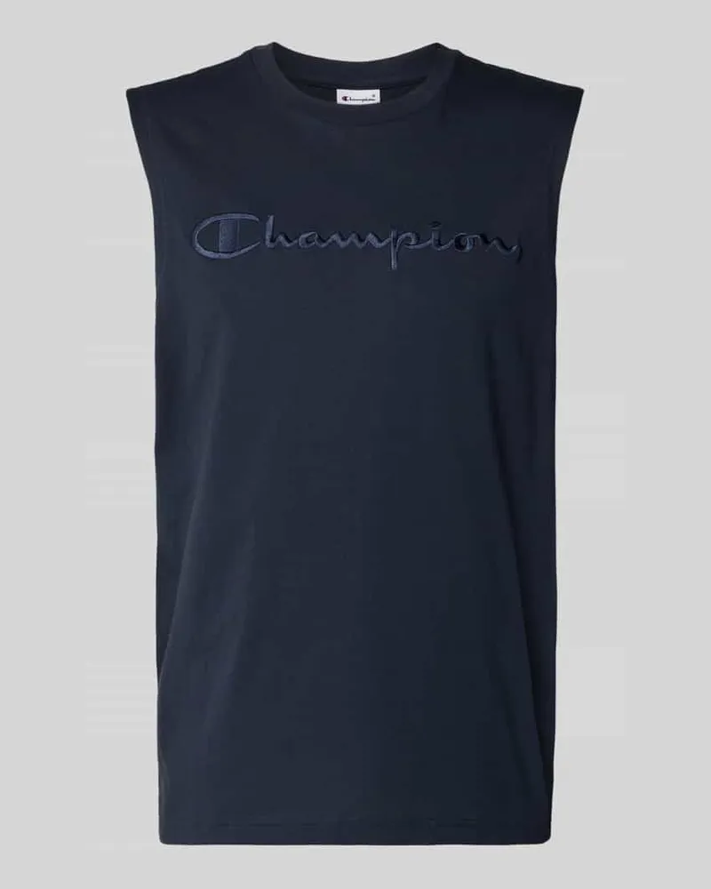 Champion Top mit Label-Stitching und Rundhalsausschnitt Aqua