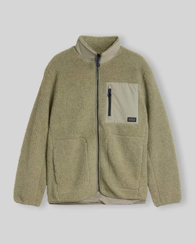 Tom Tailor Teddyjacke mit Brusttasche Oliv