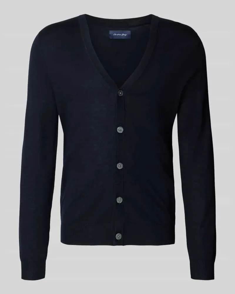 Christian Berg Strickjacke mit V-Ausschnitt 