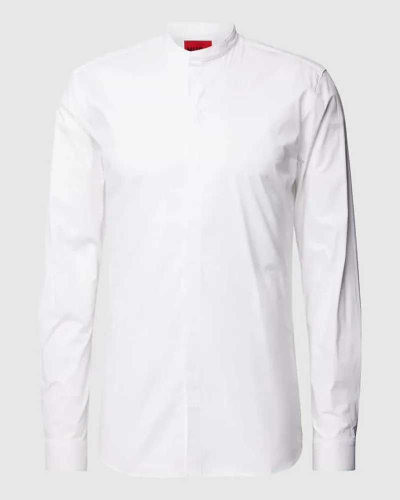 HUGO BOSS Regular Fit Business-Hemd mit Knopfleiste Modell 'Enrique Weiss