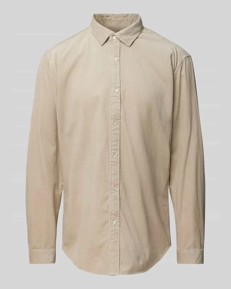 McNeal Tailored Fit Cordhemd mit Kentkragen 