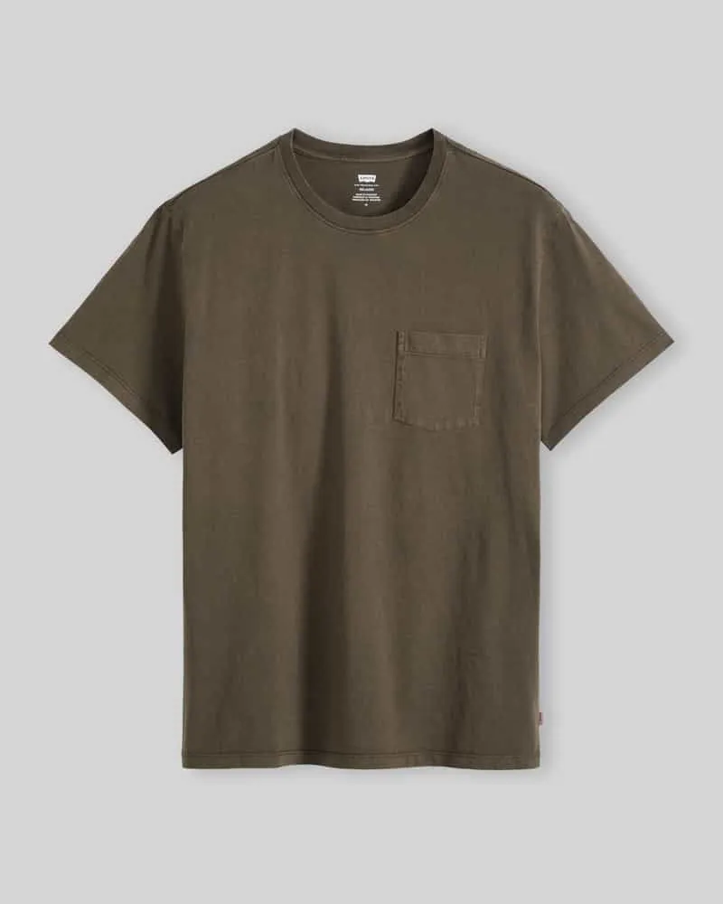 Levi's Relaxed Fit T-Shirt aus reiner Baumwolle Khaki