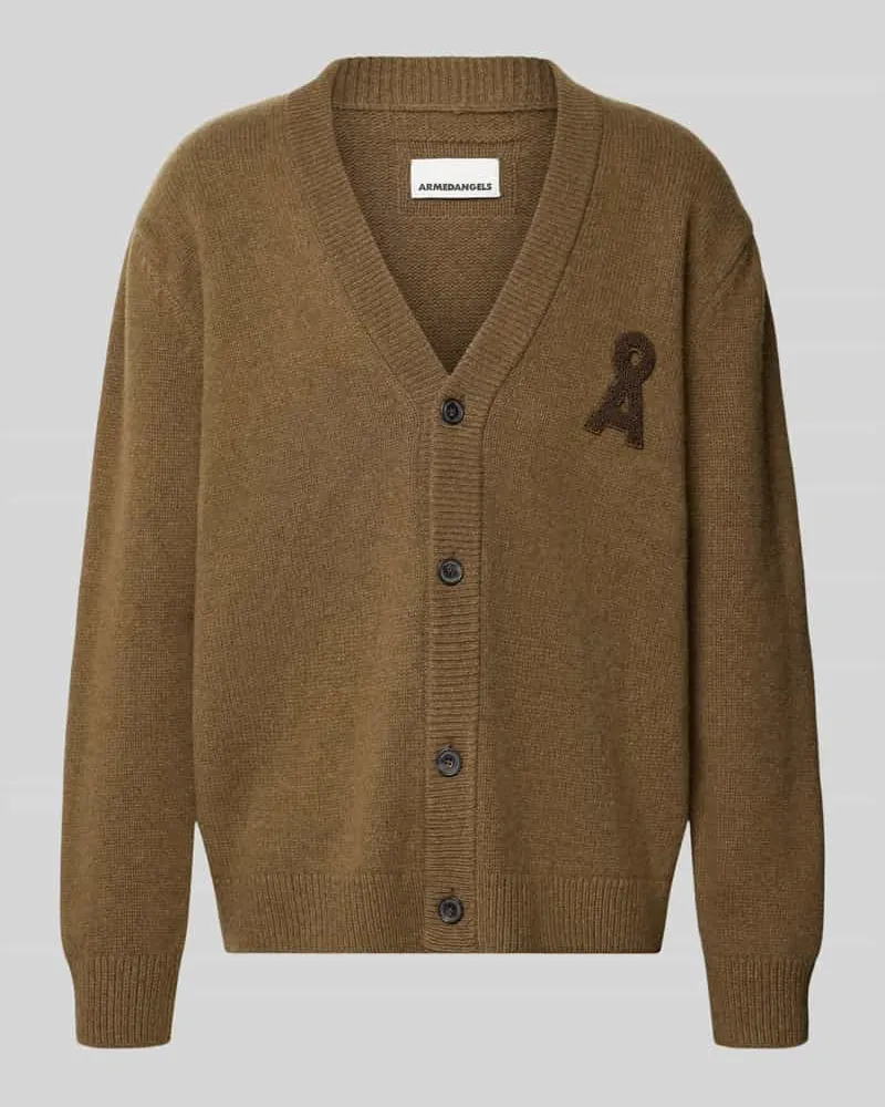 Armedangels Relaxed Fit Strickjacke aus reiner Wolle Hellbraun