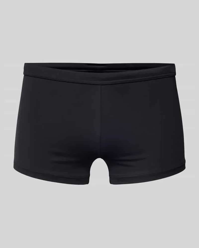HOM Badehose in unifarbenem Design Modell 'SEA LIFE Black