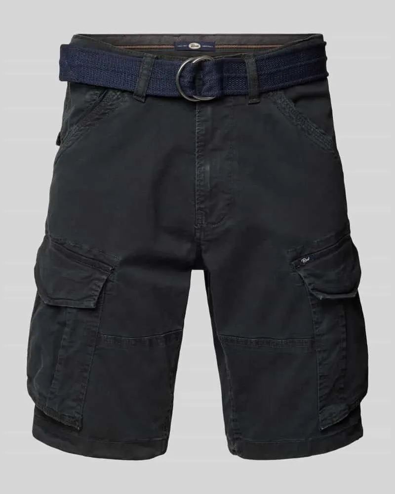 Petrol Industries Bermudas mit Cargotaschen und Gürtel 