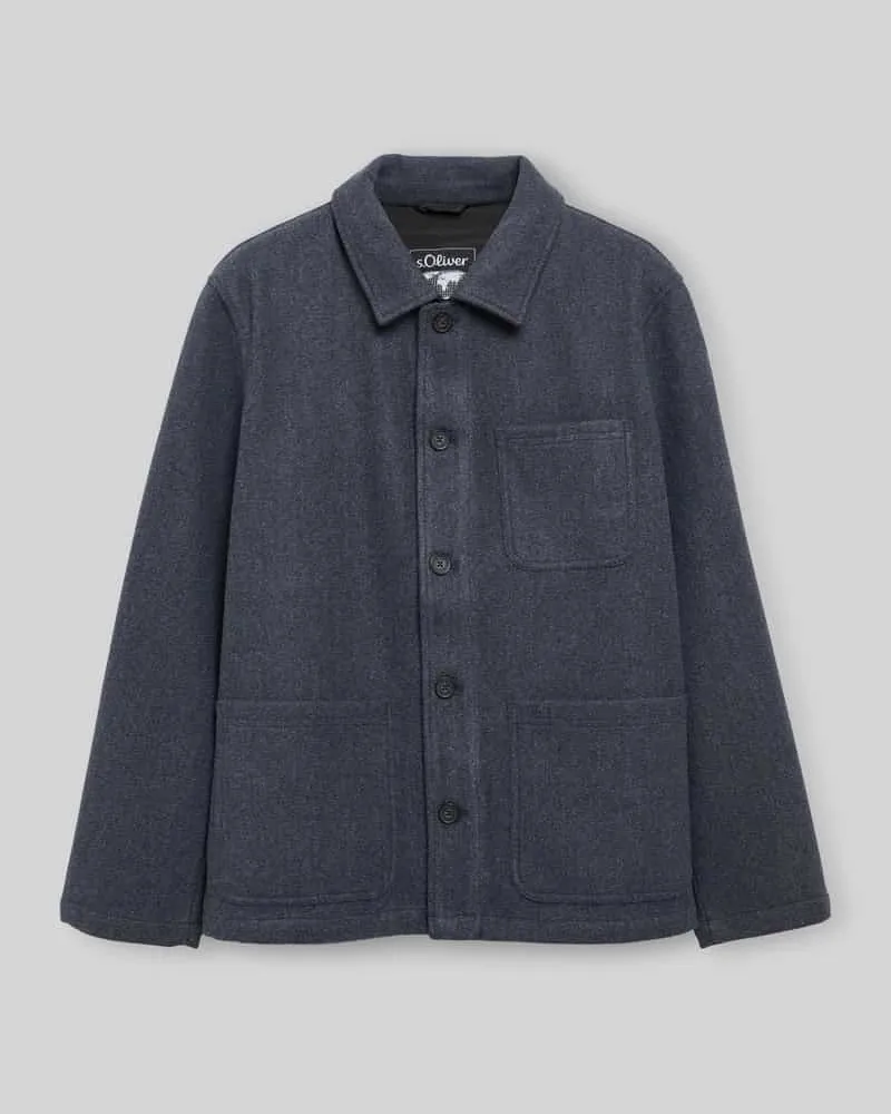 S.Oliver Hemdjacke mit aufgesetzten Taschen Marine