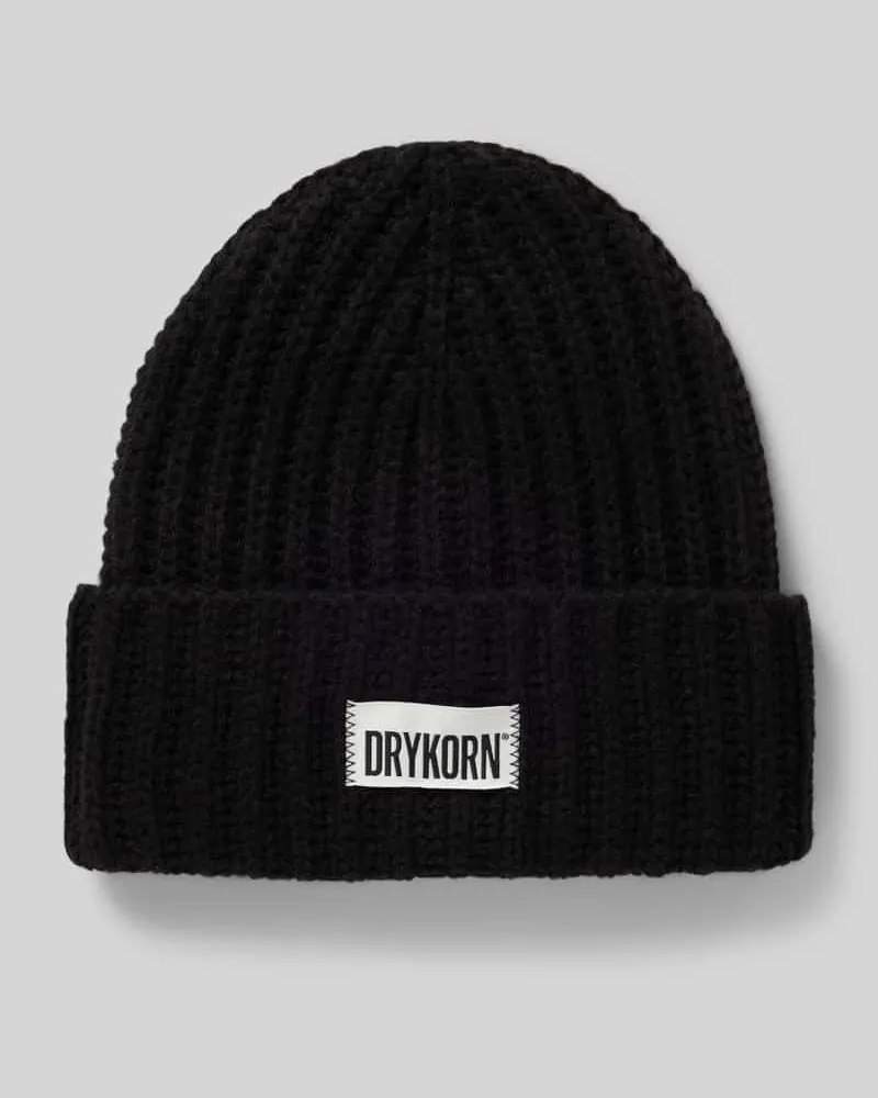 Drykorn Mütze mit Label-Patch Modell 'EANI 