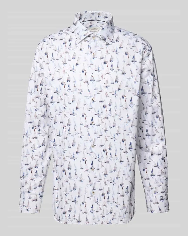 Eterna Regular Fit Business-Hemd mit Kentkragen Weiss