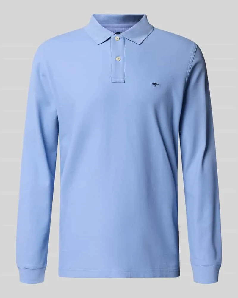 Fynch-Hatton Regular Fit Poloshirt mit Logo-Stitching Hellblau
