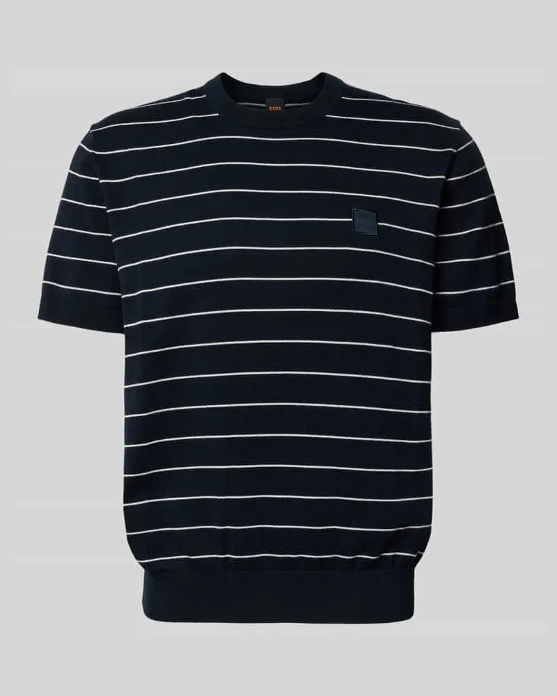 HUGO BOSS Regular Fit T-Shirt aus Baumwoll-Kaschmir-Mix Modell 'KANACHO Marine