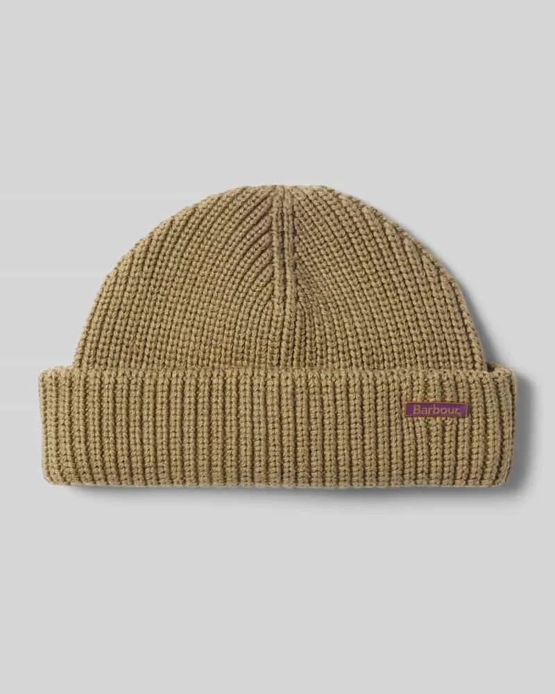 Barbour Beanie aus Baumwoll-Woll-Mix Sand