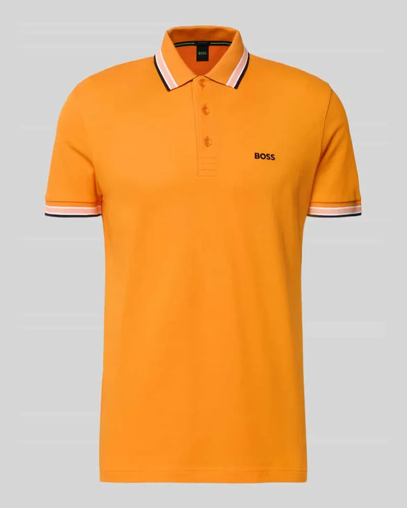 HUGO BOSS Regular Fit Poloshirt aus reiner Baumwolle Modell 'PADDY Orange