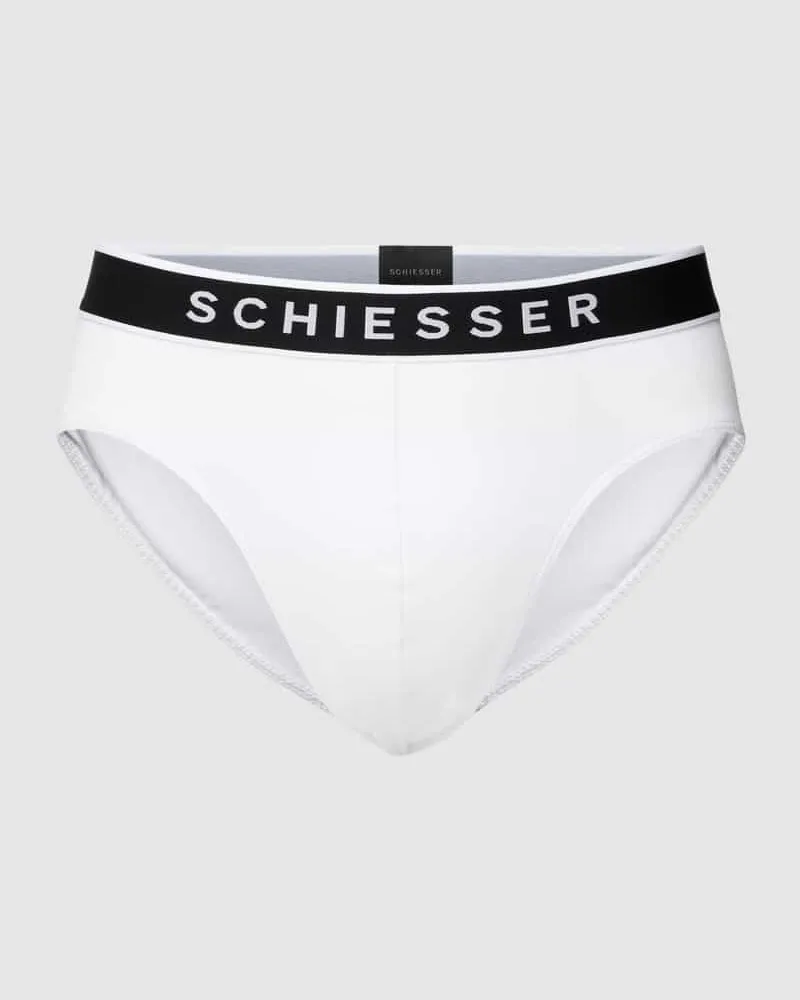 Schiesser Slip mit Logo-Bund im 3er-Pack 