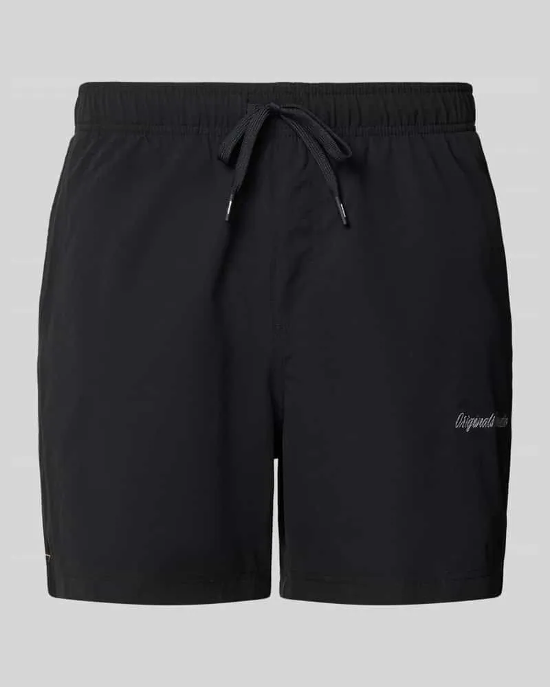 Jack & Jones Badehose mit Label-Stitching Modell 'MAUI Black