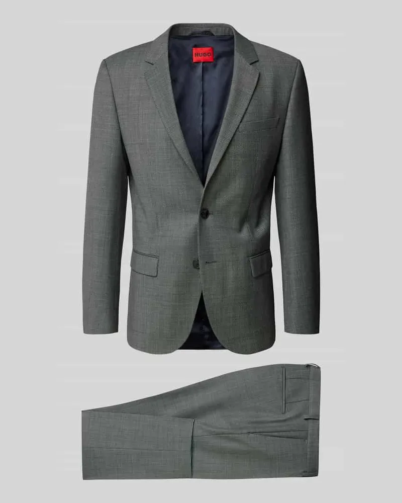 HUGO BOSS Slim Fit Anzug mit Schurwoll-Anteil Modell 'HENRY/GETLIN232X Hellgrau