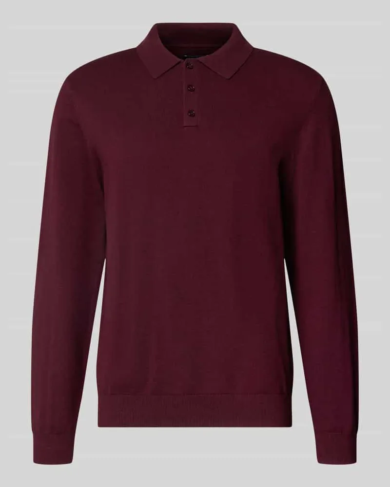 McNeal Regular Fit Strickpullover aus Baumwoll-Mix mit Kaschmir-Anteil Dunkelrot