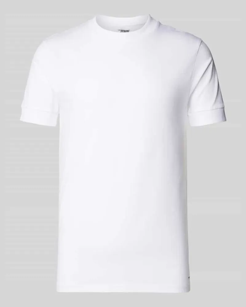 Drykorn T-Shirt mit geripptem Rundhalsausschnitt Modell 'ANTON 