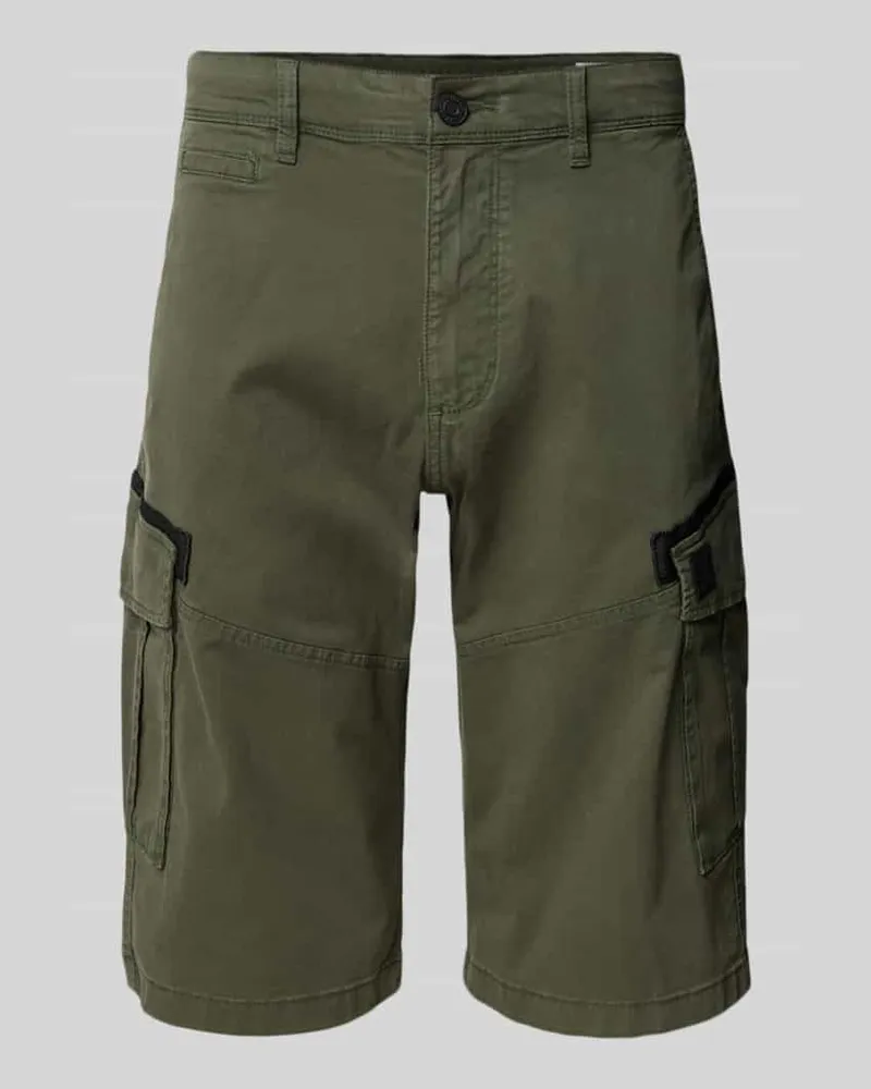 S.Oliver Relaxed Fit Cargoshorts aus Baumwoll-Mix Oliv