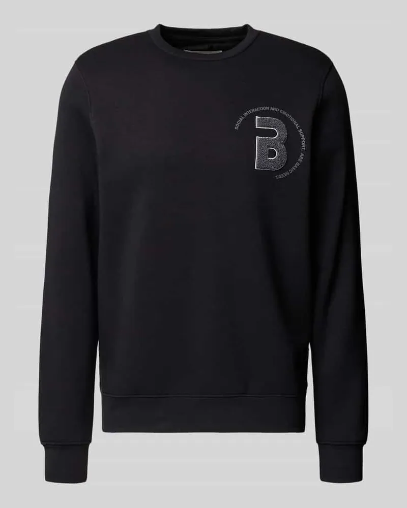 Blend Sweatshirt mit Label-Detail Modell 'FLORIAN Black