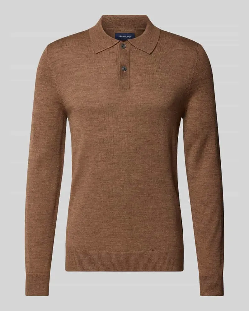 Christian Berg Slim Fit Strickpullover mit Polokragen 