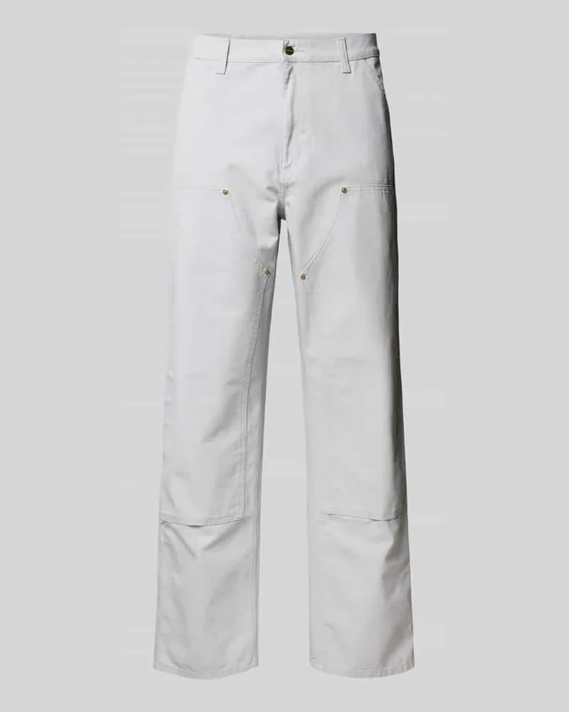 Carhartt WIP Hose mit Gesäßtaschen Hellgrau